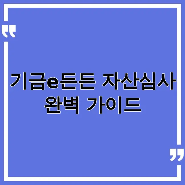 기금e든든 사전자산심사