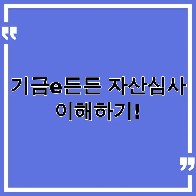 기금e든든 사전자산심사